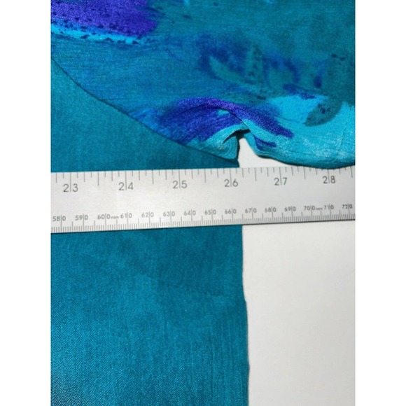 CM Shapes Shirt Tunic Plus size 1x Teal & Purple Rayon NWT Embroidery - Picture 5 of 10